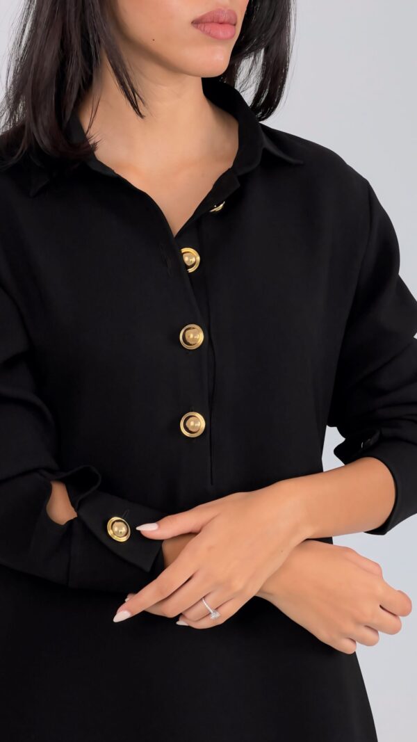 Noir Charm Dress - Image 3