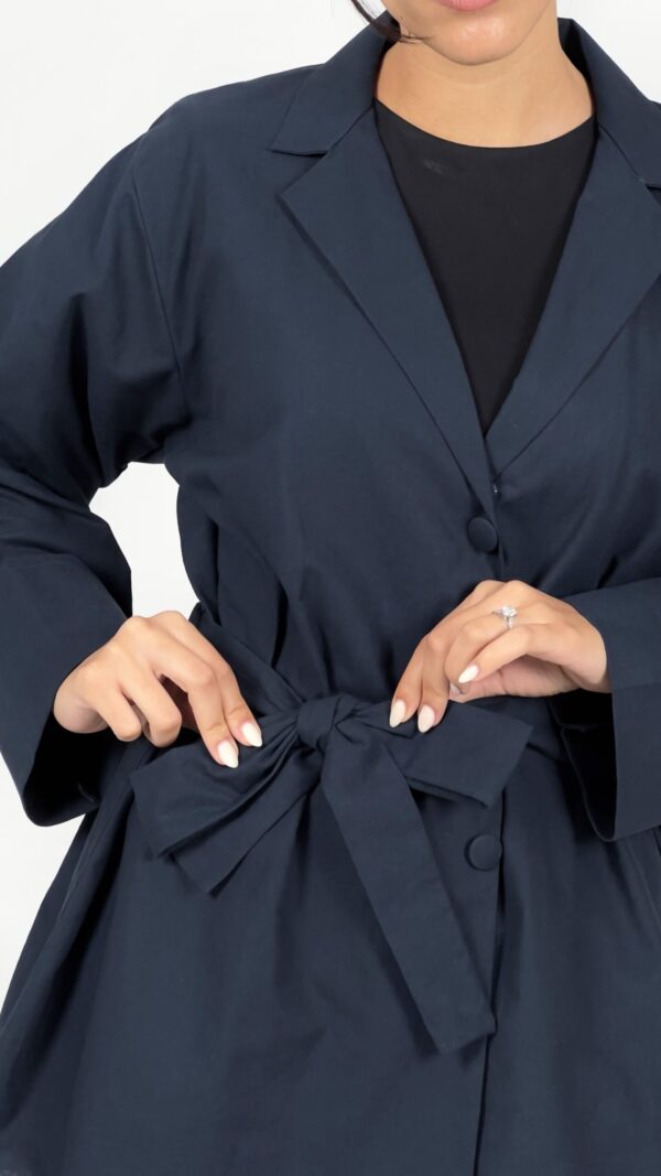 Navy Linen Suit - Image 3