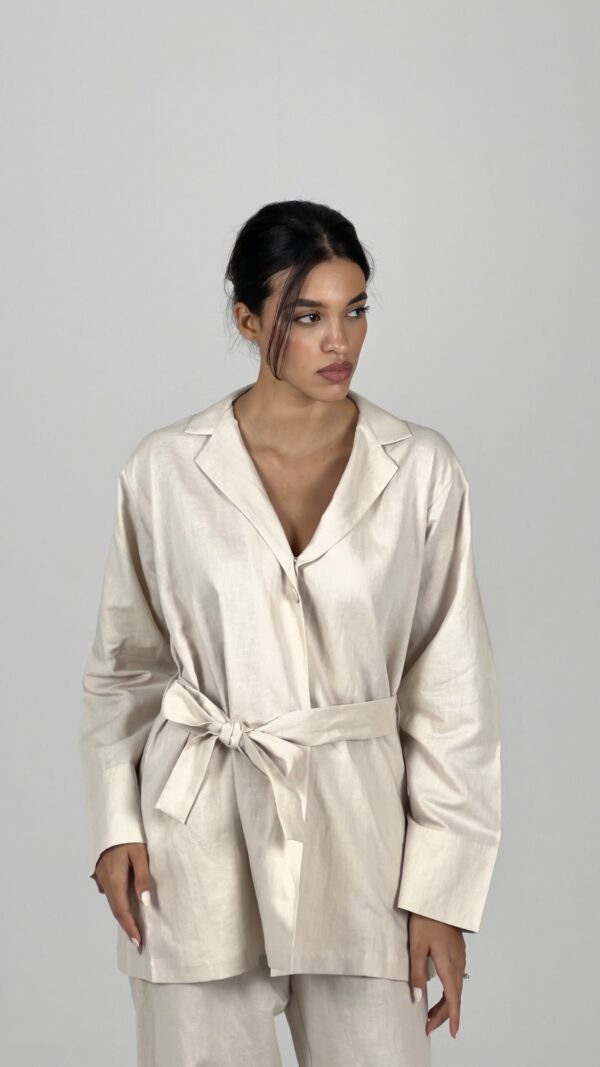 Ecru Linen Top - Image 1