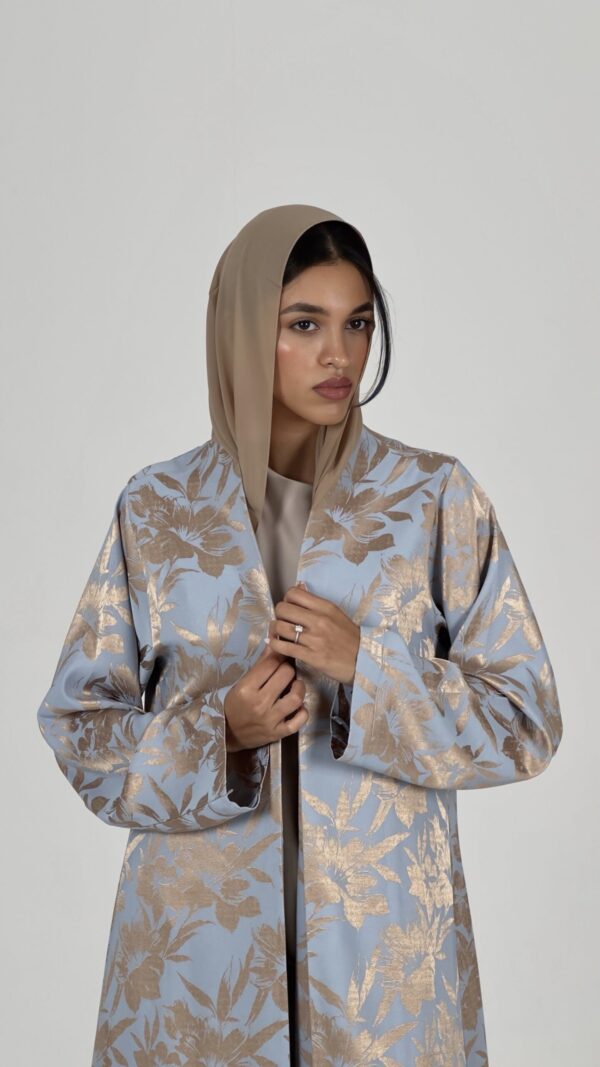 Blue Gold Patel Abaya - Image 3