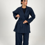 Navy Linen Suit