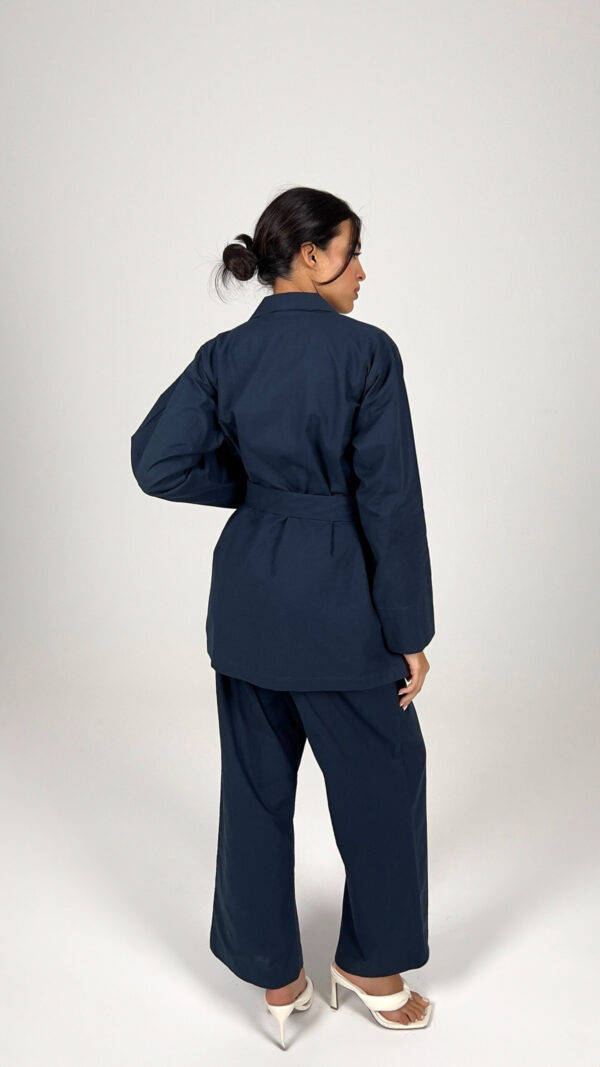 Navy Linen Suit - Image 2