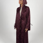 Burgundy Bliss Wrap Abaya