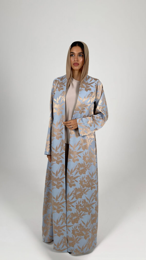 Blue Gold Patel Abaya - Image 1